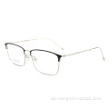 Design Eyewear Half Rand Brille Beta Semi Titanrahmen Marke Silber optische Brille Spektakel